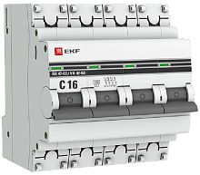 Выключатель автоматический EKF PROxima ВА47-63 4п 16А C 4.5кА картинка